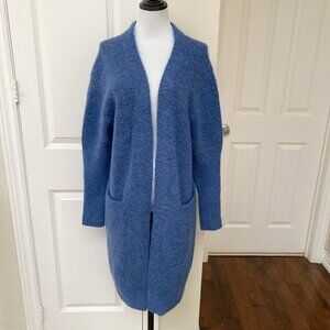 NWT Acne Studios Women Blue Wool Blended Mohair Oversize Cardigan